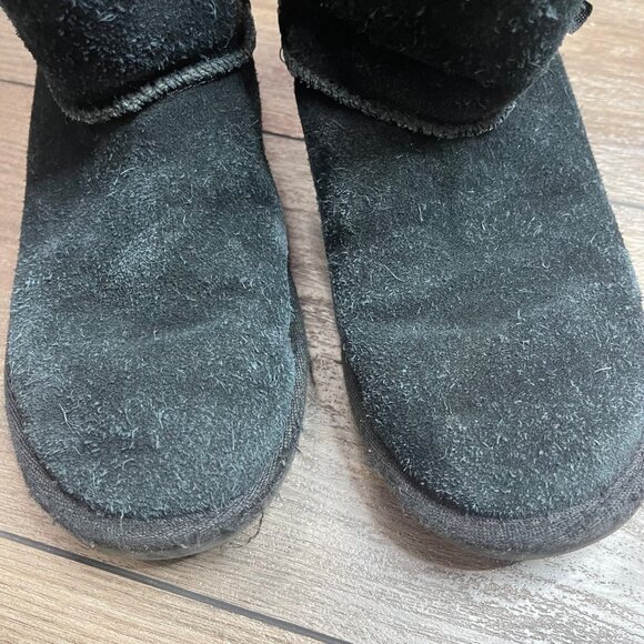 Koolaburra By UGG Kids' Victoria Short Boot Girl's Size 1 Black Suede Leather - Picture 7 of 8